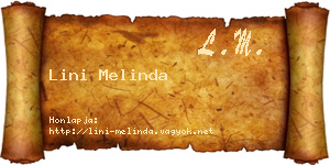 Lini Melinda névjegykártya