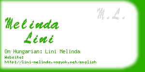 melinda lini business card